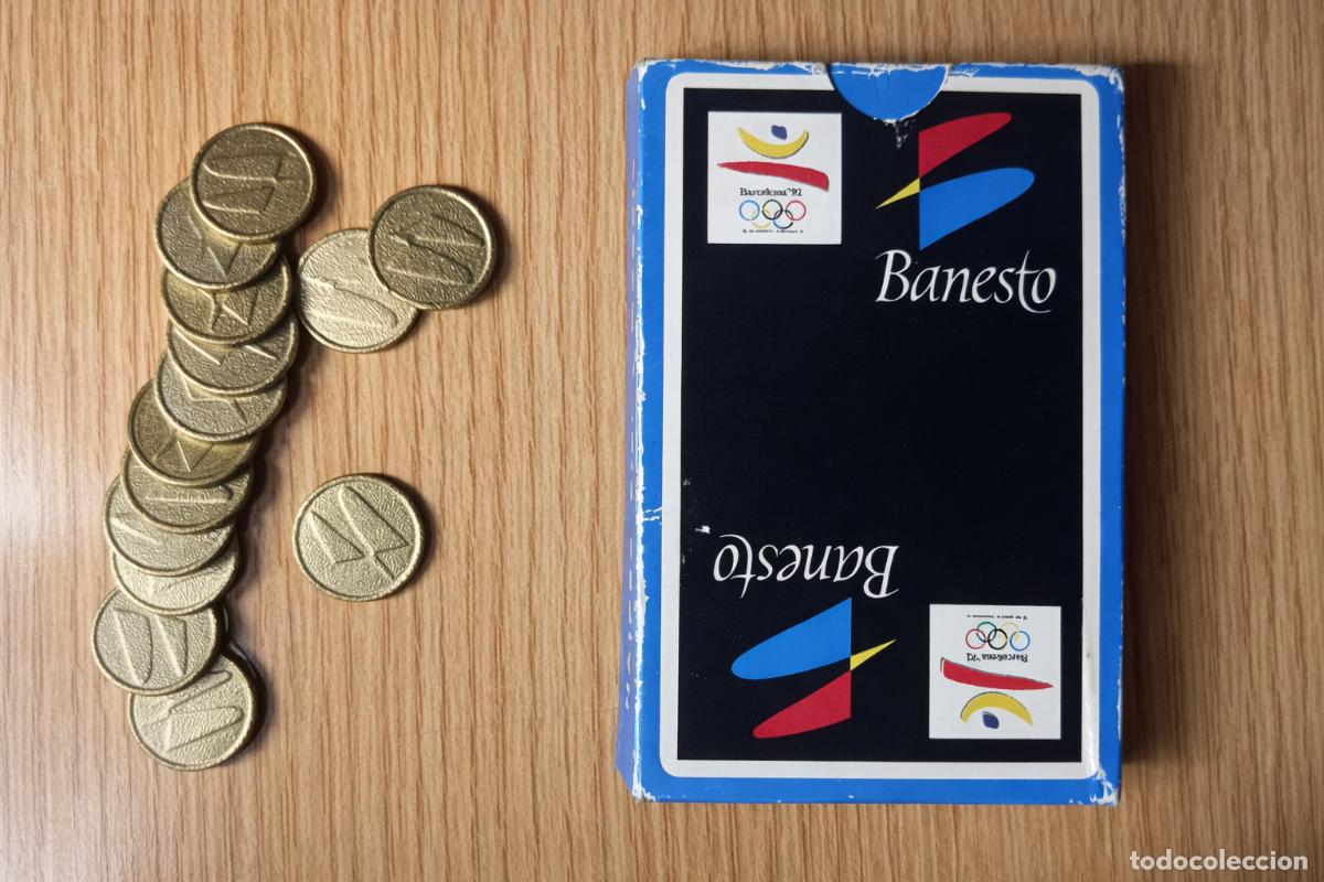 Kartenspiele: Baraja de Cartas Heraclio Fournier Banesto + 15 Tokens - Barcelona 92