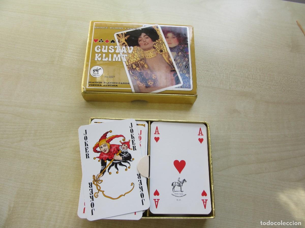 Playing Cards: Dos barajas de P&oacute;ker Gustav Klimt de Viena (Austria ) A&ntilde;os 70-80
