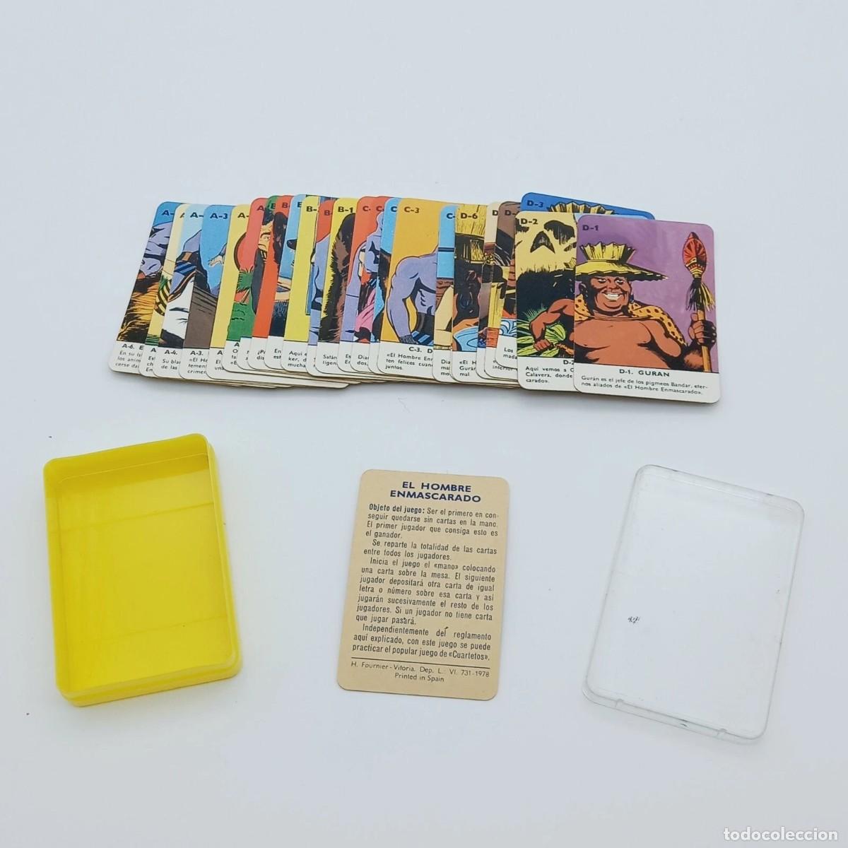 Barajas de cartas: Juego mini cartas Fournier El Hombre Enmascarado Minis Fournier Spain THE PHANTOM DC 80s completo