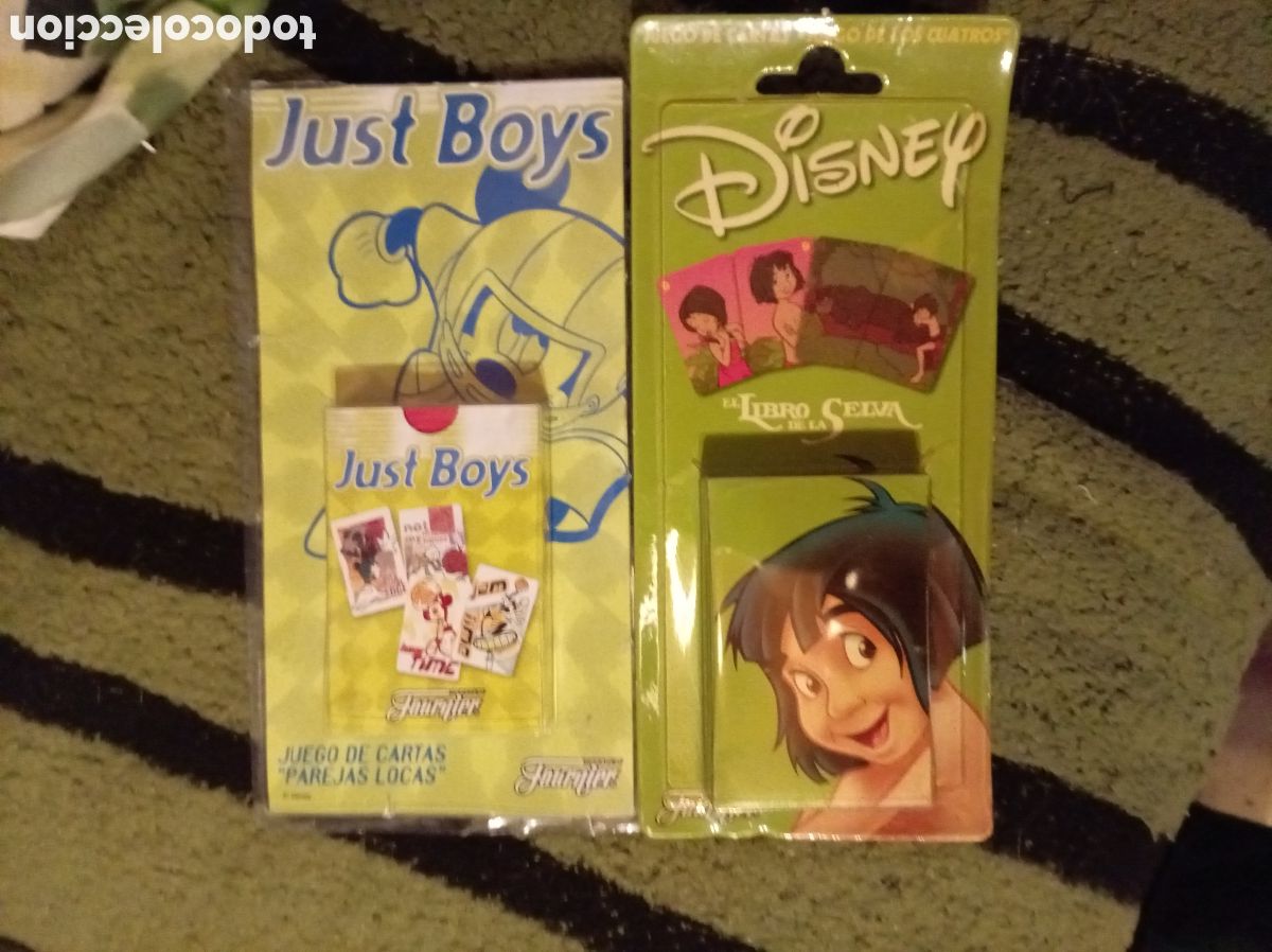 Barajas de cartas: Lote 2 Barajas Disney Fournier Vintage El Libro de la Selva + Just Boys
