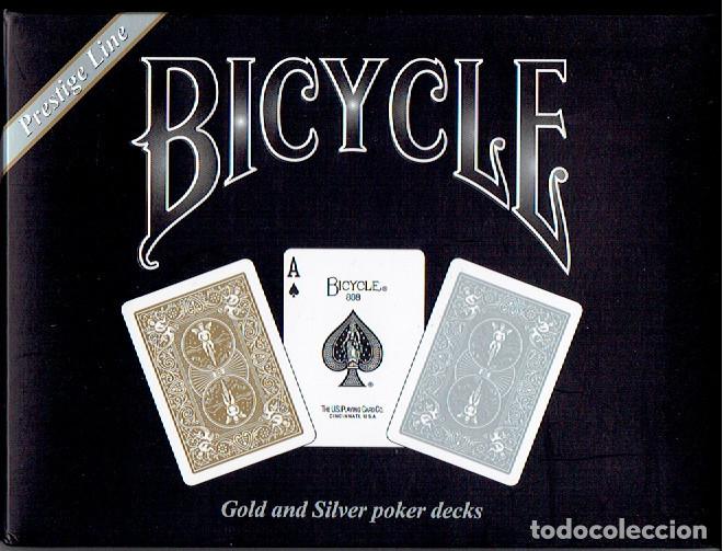 Barajas de cartas: Bartajas de p&oacute;ker Bicycle Prestige Gold and Silver poker desk (pack de dos barajas)
