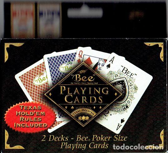 Barajas de cartas: Barajas de p&oacute;ker Bee 2 desk Bee power size playing cards (pack con dos barajas)