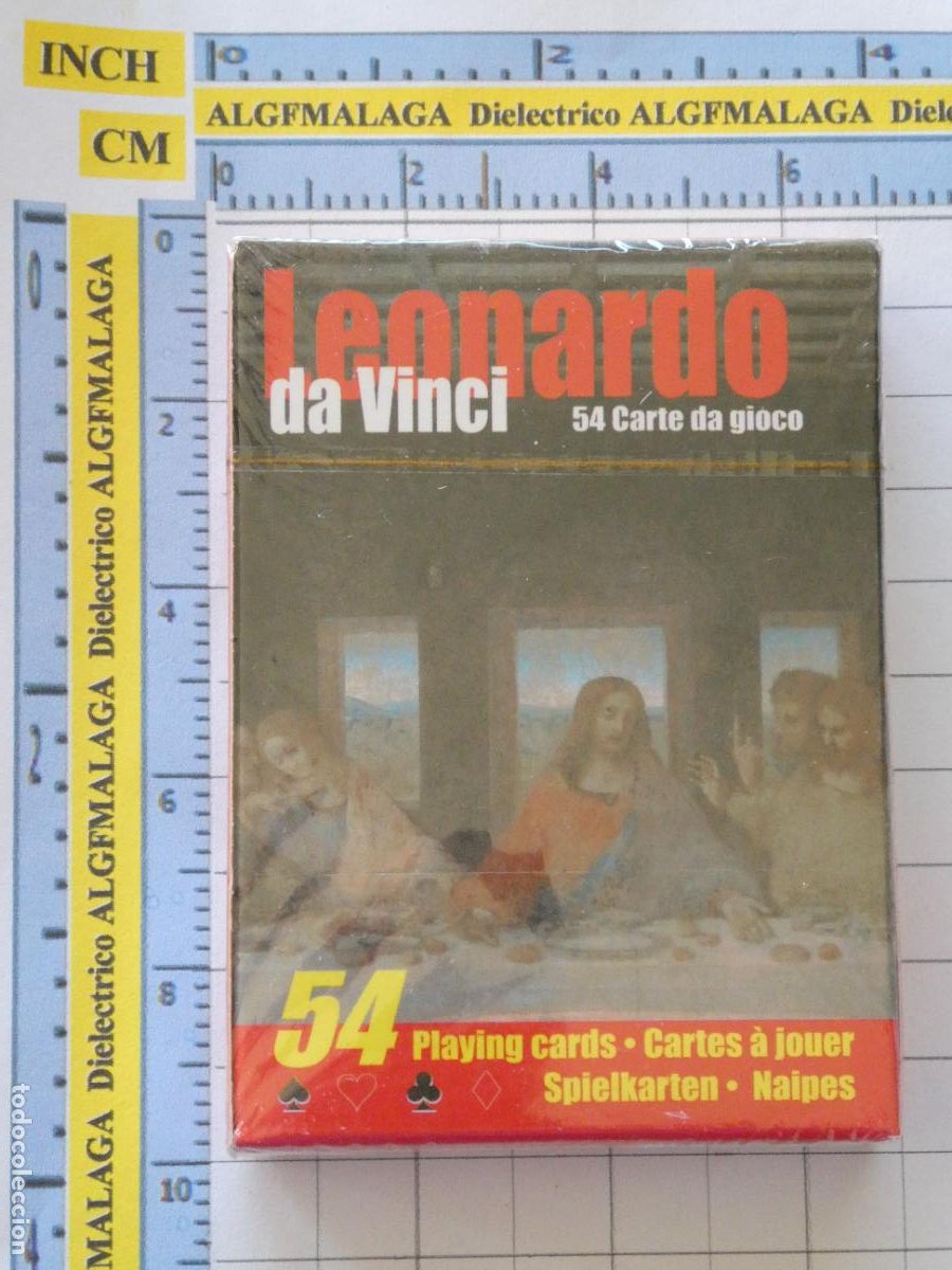 Barajas de cartas: BARAJA DE CARTAS DE P&Oacute;KER. SOUVENIR RECUERDO LEONARDO DA VINCE CADA NAIPE UNA OBRA. 110GR