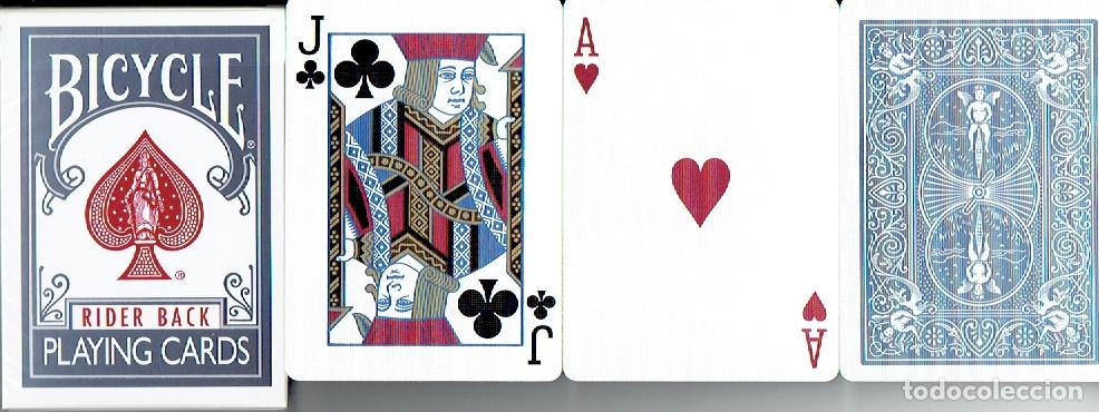 Barajas de cartas: Baraja de p&oacute;ker Bicycle Playing cards Rider back (color azul claro)