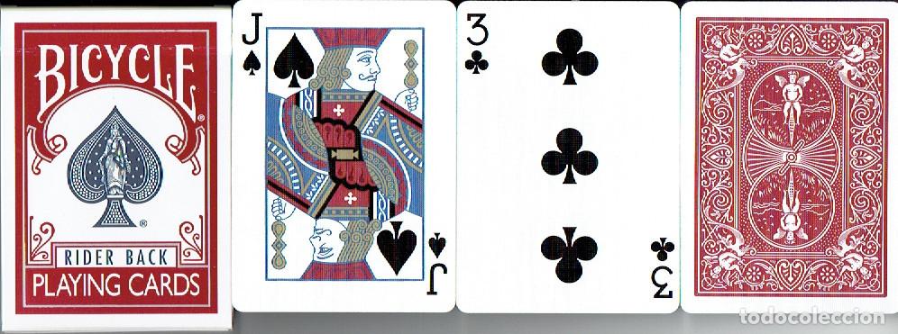 Barajas de cartas: Baraja de p&oacute;ker Bicycle Playing cards Rider back (color Burdeos - burgundy)