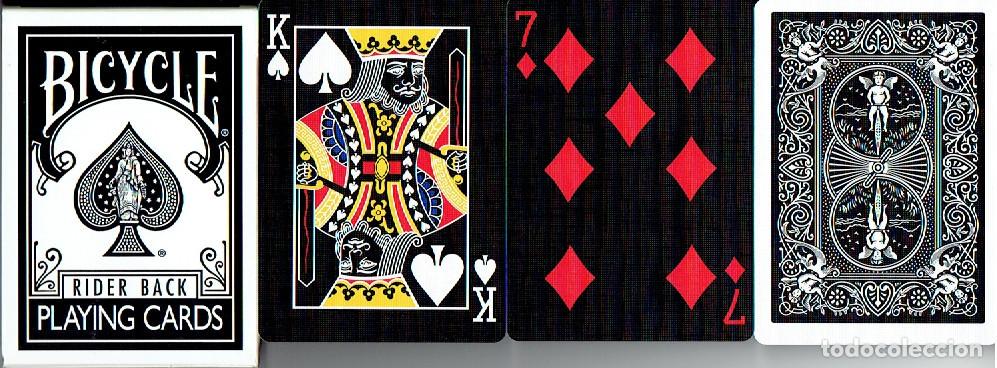 Barajas de cartas: Baraja de p&oacute;ker Bicycle Playing cards Rider back (negra)