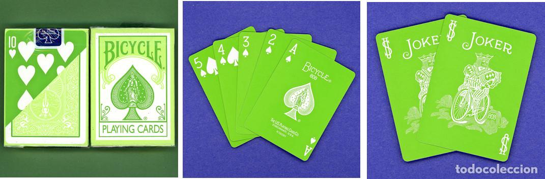 Barajas de cartas: Baraja de p&oacute;ker Bicycle Playing cards (verde) &ndash; Poker 808-R-GRN (c&oacute;digo de barras 073854468081)
