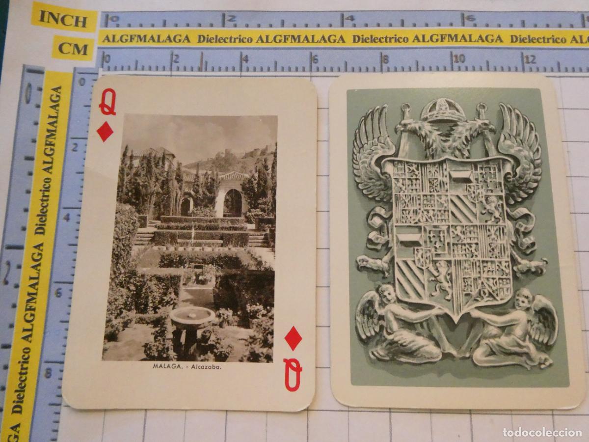 Barajas de cartas: NAIPE CARTA BARAJA POKER FOURNIER A&Ntilde;O 1959 MONUMENTOS DE ESPA&Ntilde;A. M&Aacute;LAGA LA ALCAZABA