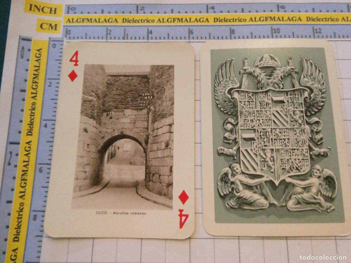 Barajas de cartas: NAIPE CARTA BARAJA POKER FOURNIER A&Ntilde;O 1959 MONUMENTOS DE ESPA&Ntilde;A. LUGO MURALLAS ROMANAS