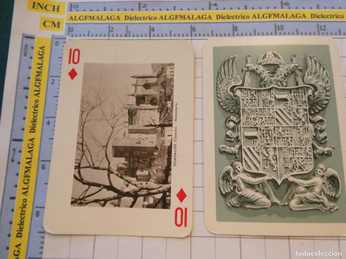 Baralhos de cartas: NAIPE CARTA BARAJA POKER FOURNIER A&Ntilde;O 1959 MONUMENTOS DE ESPA&Ntilde;A. GUADALUPE C&Aacute;CERES MONASTERIO