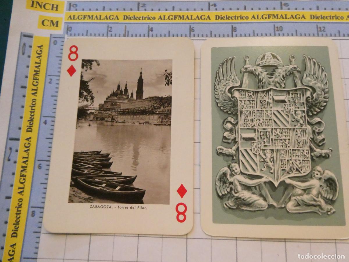 Baralhos de cartas: NAIPE CARTA BARAJA POKER FOURNIER A&Ntilde;O 1959 MONUMENTOS DE ESPA&Ntilde;A. ZARAGOZA TORRES DEL PILAR