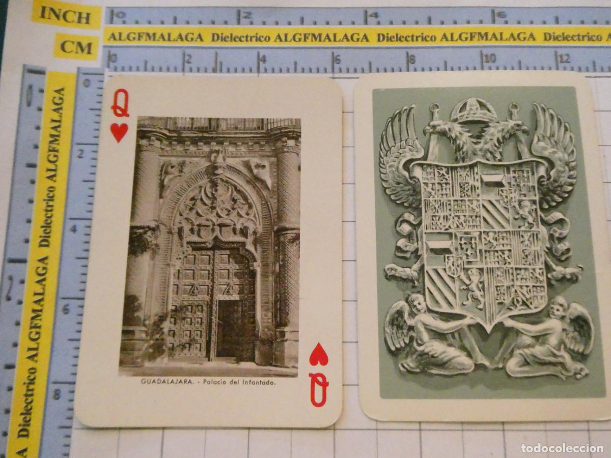 Baralhos de cartas: NAIPE CARTA BARAJA POKER FOURNIER A&Ntilde;O 1959 MONUMENTOS DE ESPA&Ntilde;A. GUADALAJARA PALACIO DEL INFANTADO