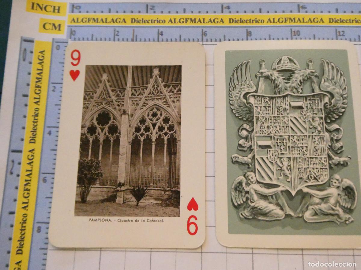 Baralhos de cartas: NAIPE CARTA BARAJA POKER FOURNIER A&Ntilde;O 1959 MONUMENTOS DE ESPA&Ntilde;A. PAMPLONA CLAUSTRO DE LA CATEDRAL