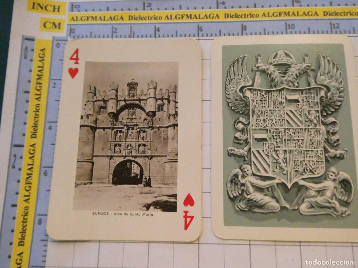 Baralhos de cartas: NAIPE CARTA BARAJA POKER FOURNIER A&Ntilde;O 1959 MONUMENTOS DE ESPA&Ntilde;A. BURGOS ARCO SANTA MARIA