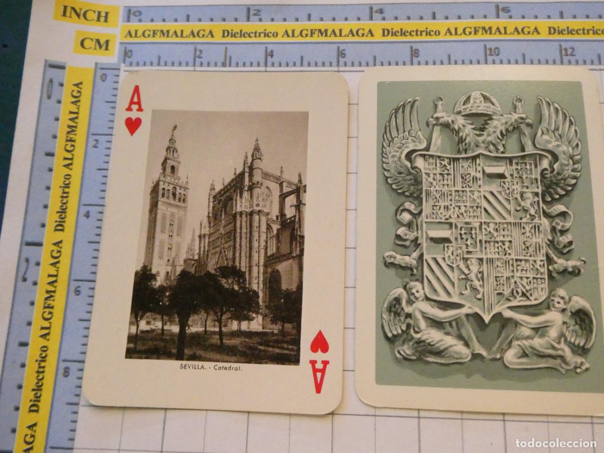 Baralhos de cartas: NAIPE CARTA BARAJA POKER FOURNIER A&Ntilde;O 1959 MONUMENTOS DE ESPA&Ntilde;A. SEVILLA CATEDRAL GIRALDA