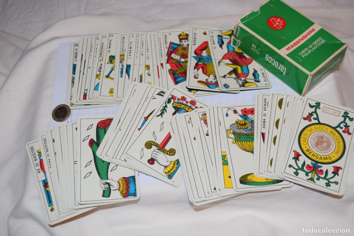 Barajas de cartas: Vintage, antiguo Tarot NAPOLITANO - Tarocco, 78 Carte - Masenghini Ref. 52 - &iexcl;Mira fotos y detalles!