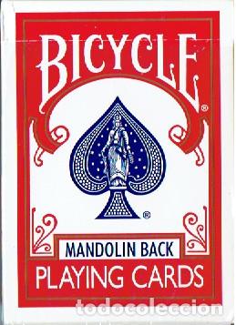 Barajas de cartas: Dos barajas de p&oacute;ker Bicycle Playing cards Mandolin back (roja y azul)