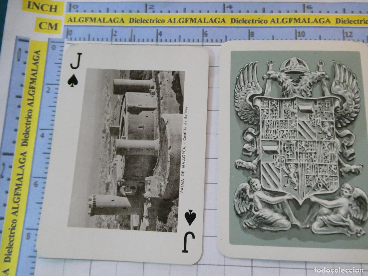 Barajas de cartas: NAIPE CARTA BARAJA POKER FOURNIER A&Ntilde;O 1959 MONUMENTOS ESPA&Ntilde;A. PALMA DE MALLORCA CASTILLO BELLVER