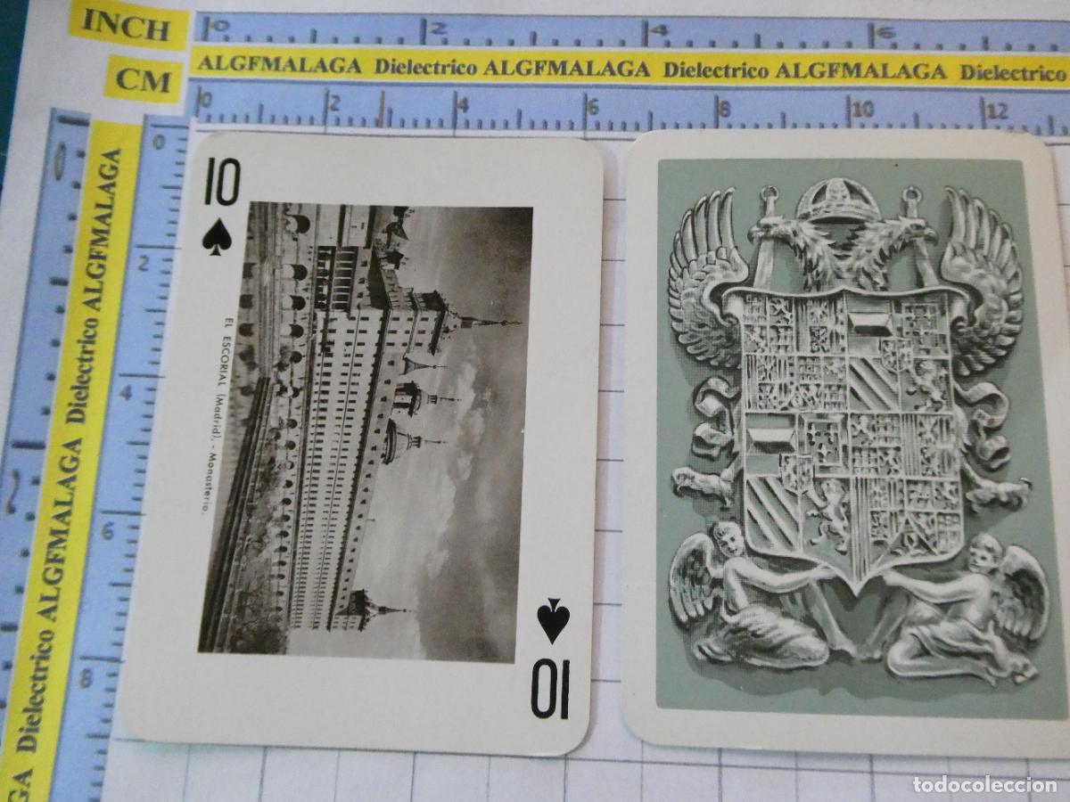 Barajas de cartas: NAIPE CARTA BARAJA POKER FOURNIER A&Ntilde;O 1959 MONUMENTOS ESPA&Ntilde;A. EL ESCORIAL MADRID MONASTERIO