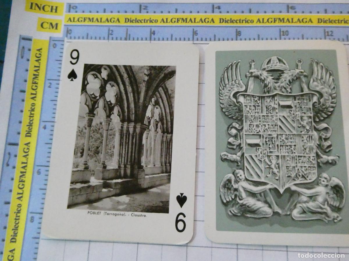 Barajas de cartas: NAIPE CARTA BARAJA POKER FOURNIER A&Ntilde;O 1959 MONUMENTOS ESPA&Ntilde;A. POBLET TARRAGONA CLAUSTRO