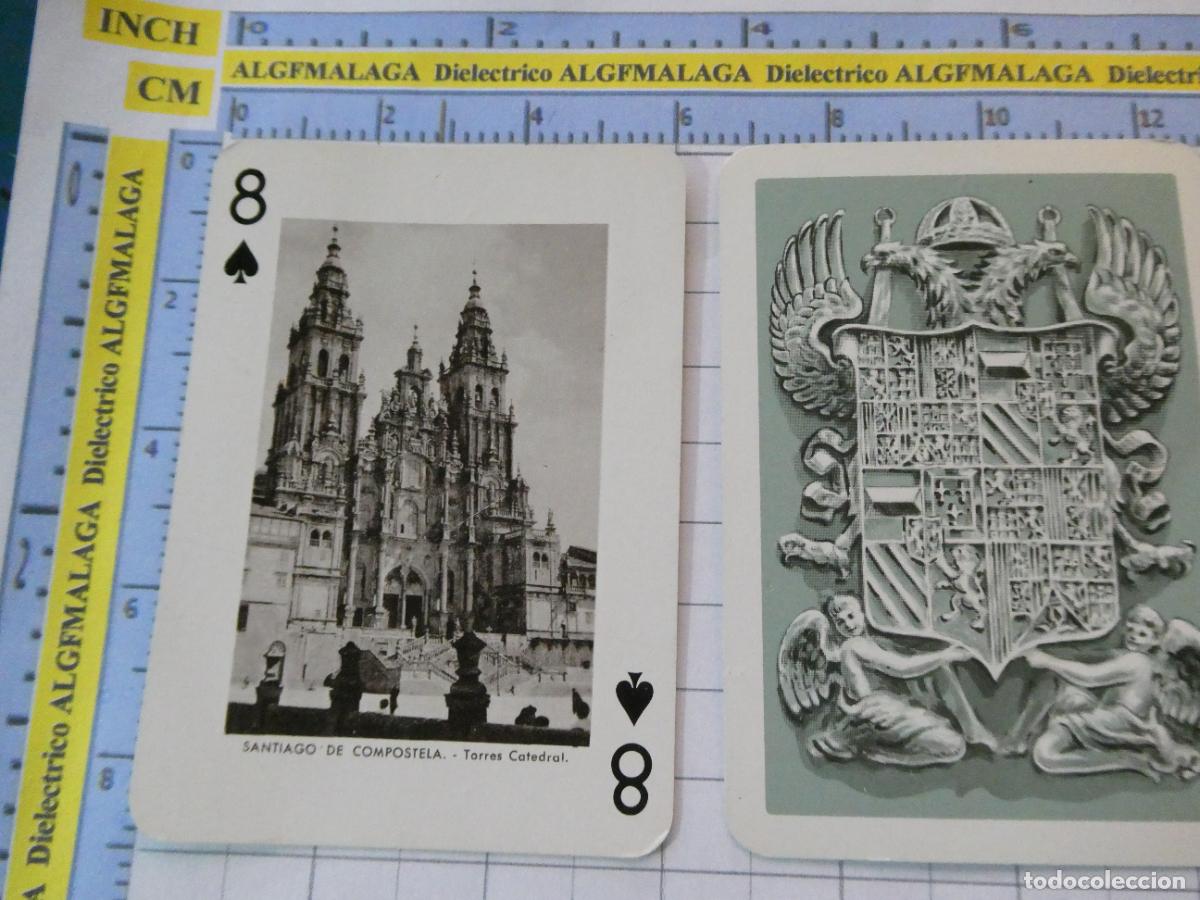 Barajas de cartas: NAIPE CARTA BARAJA POKER FOURNIER A&Ntilde;O 1959 MONUMENTOS ESPA&Ntilde;A. SANTIAGO DE COMPOSTELA CATEDRAL