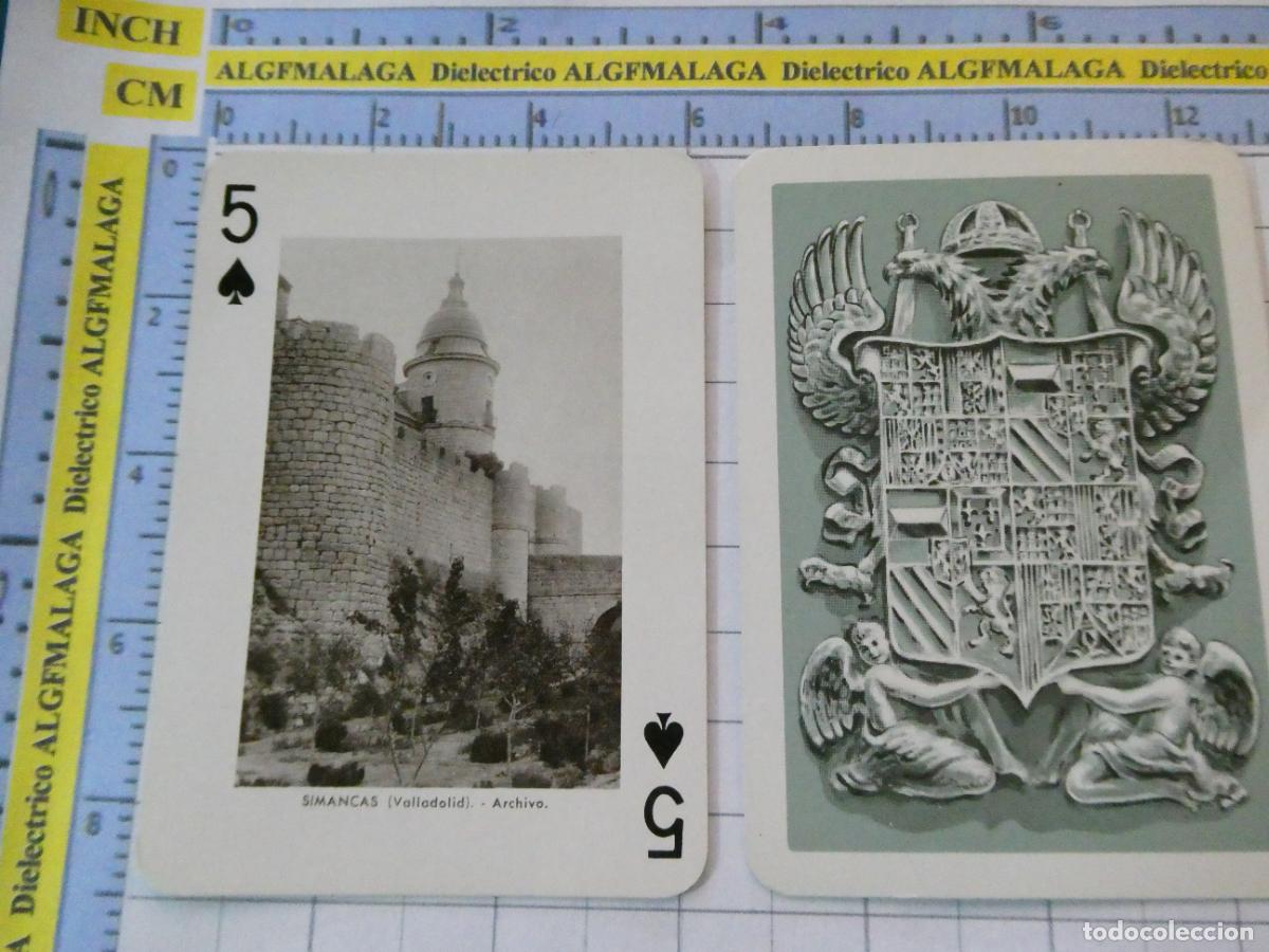 Barajas de cartas: NAIPE CARTA BARAJA POKER FOURNIER A&Ntilde;O 1959 MONUMENTOS ESPA&Ntilde;A. SIMANCAS VALLADOLID ARCHIVO