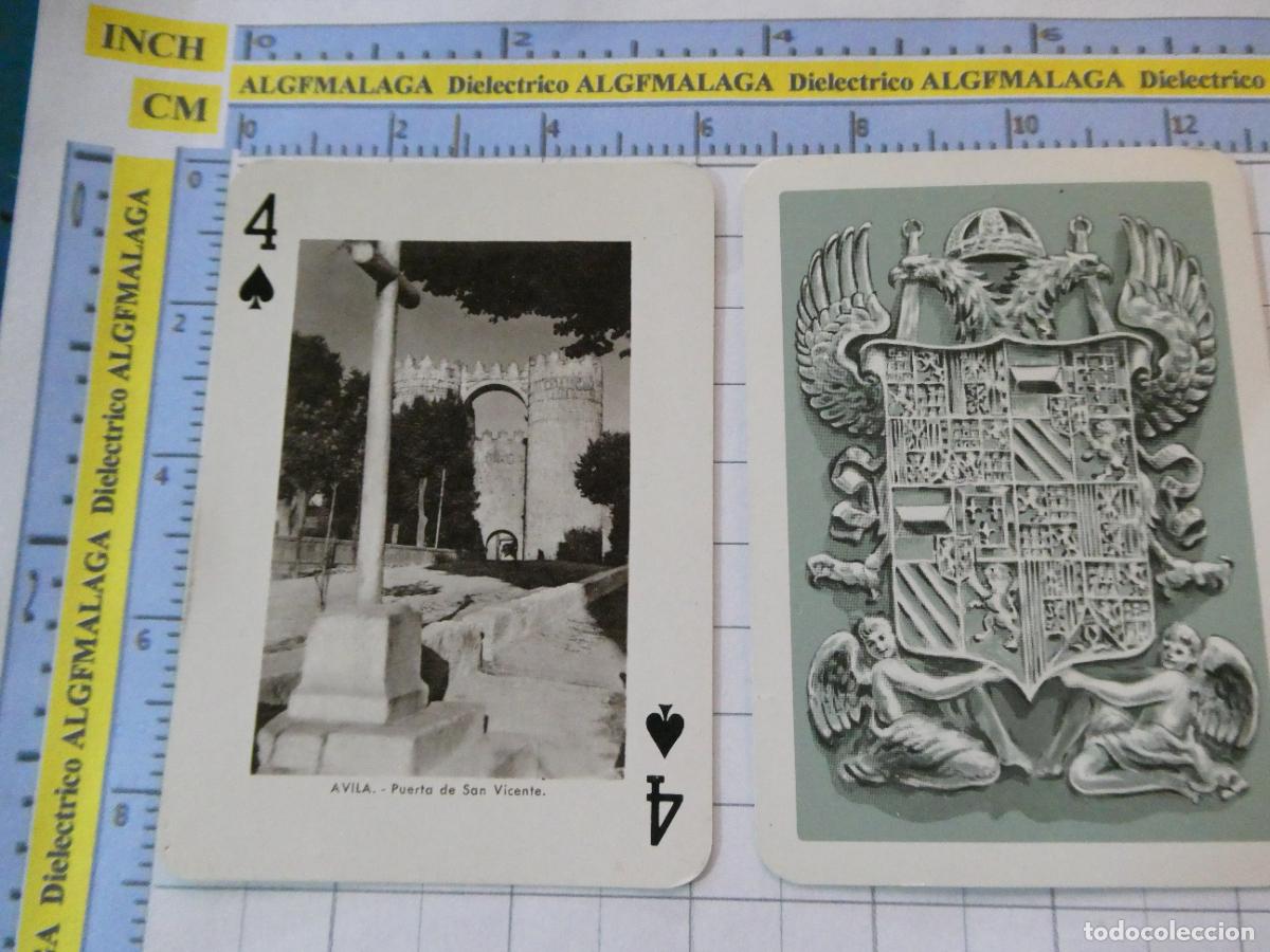 Barajas de cartas: NAIPE CARTA BARAJA POKER FOURNIER A&Ntilde;O 1959 MONUMENTOS ESPA&Ntilde;A. &Aacute;VILA PUERTA DE SAN VICENTE