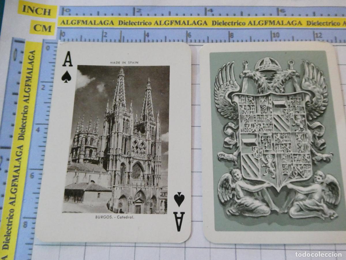 Mazzi di carte: NAIPE CARTA BARAJA POKER FOURNIER A&Ntilde;O 1959 MONUMENTOS ESPA&Ntilde;A. BURGOS CATEDRAL