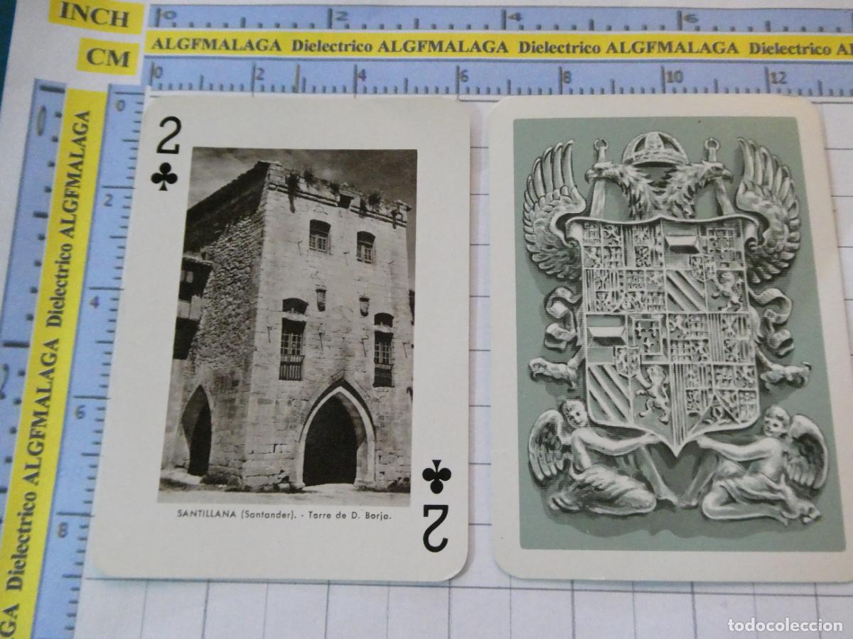 Barajas de cartas: NAIPE CARTA BARAJA POKER FOURNIER A&Ntilde;O 1959 MONUMENTOS ESPA&Ntilde;A. SANTILLANA DEL MAR TORRE DE D BORJA