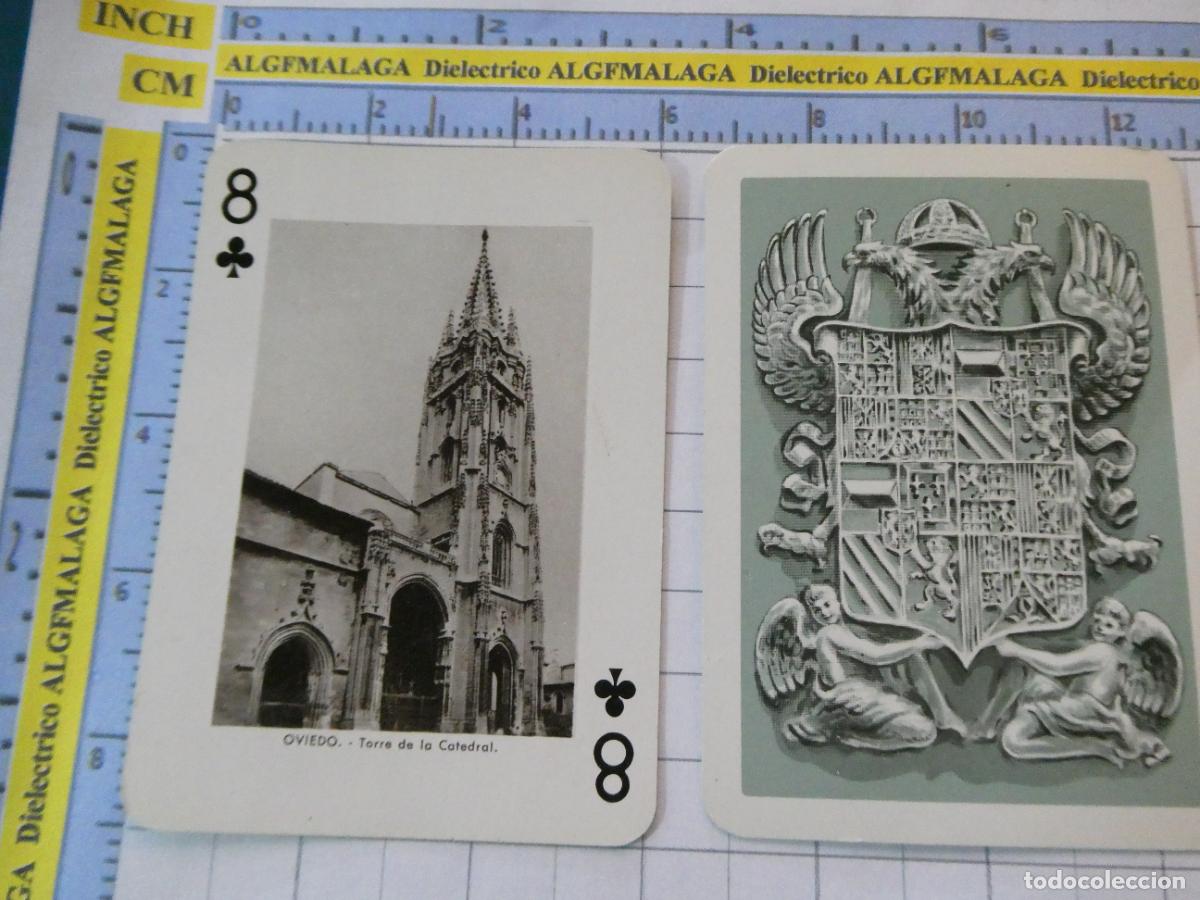 Barajas de cartas: NAIPE CARTA BARAJA POKER FOURNIER A&Ntilde;O 1959 MONUMENTOS ESPA&Ntilde;A. OVIEDO TORRE DE LA CATEDRAL
