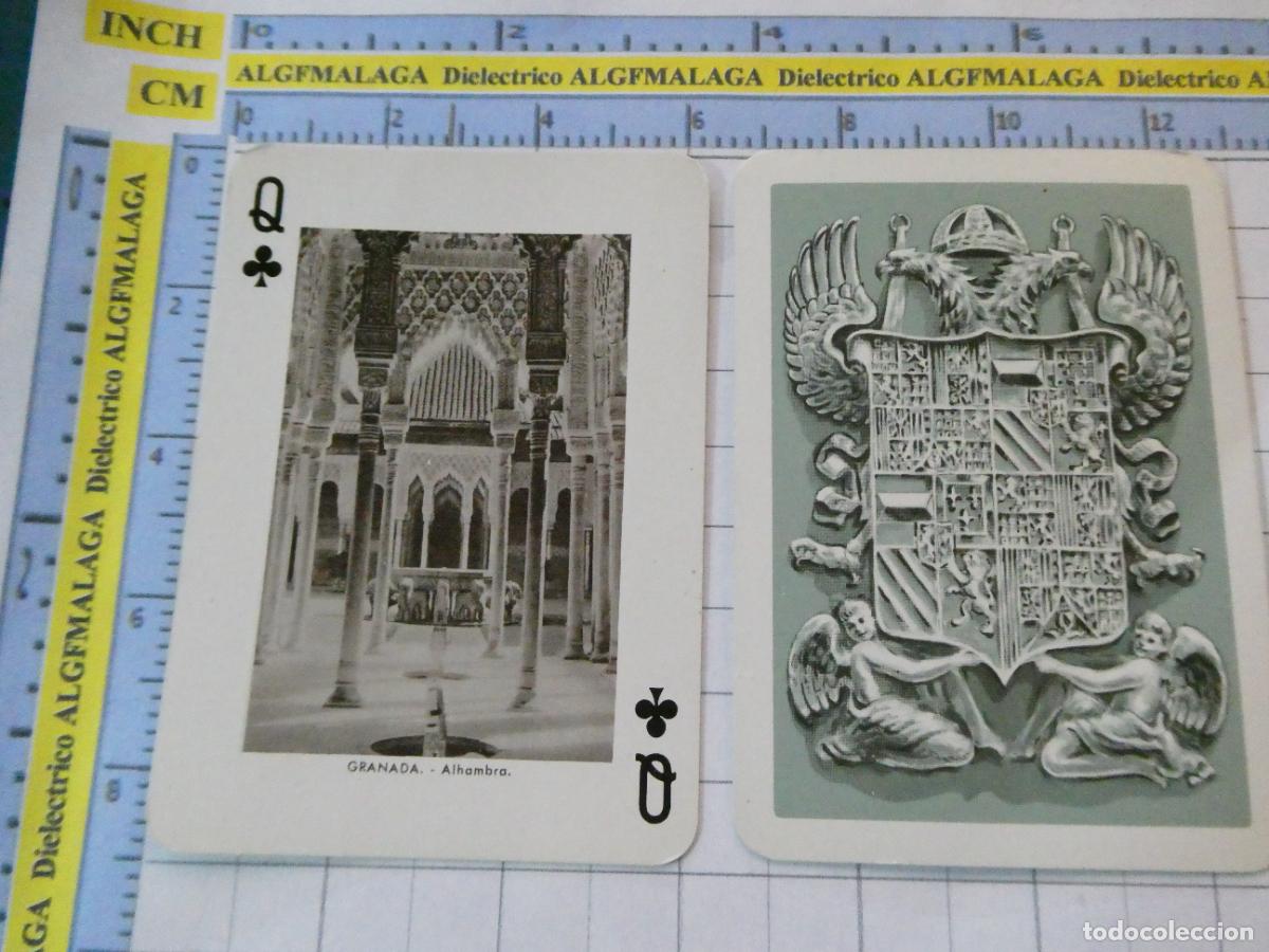 Barajas de cartas: NAIPE CARTA BARAJA POKER FOURNIER A&Ntilde;O 1959 MONUMENTOS ESPA&Ntilde;A. GRANADA ALHAMBRA