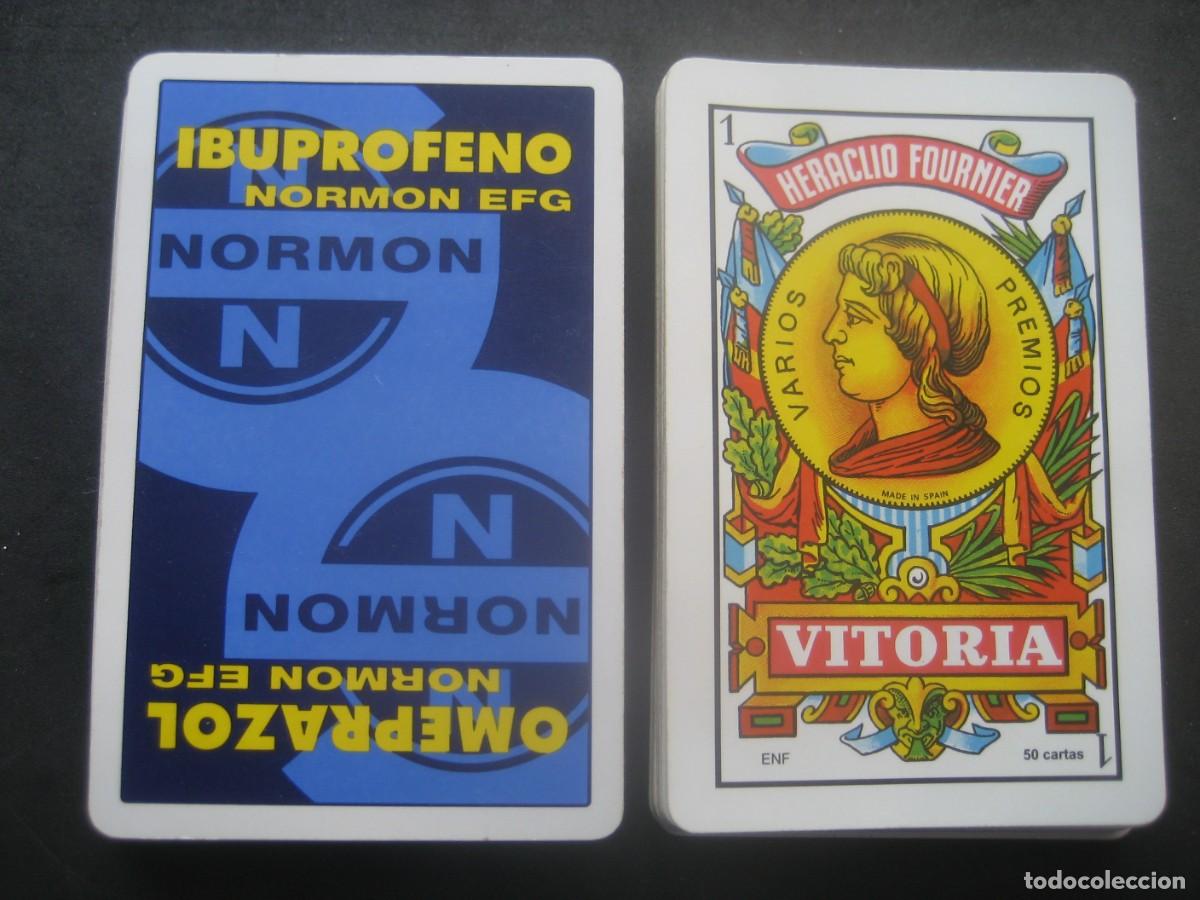 Barajas de cartas: BARAJA ESPA&Ntilde;OLA FOURNIER. IBUPROFENO - OMEPRAZOL. LABORATORIOS NORMON
