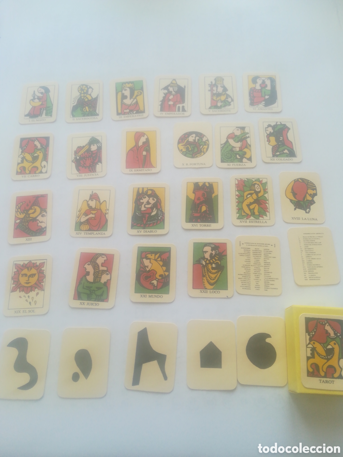 Barajas de cartas: Mini baraja tarot, con los 22 arcanos mayores
