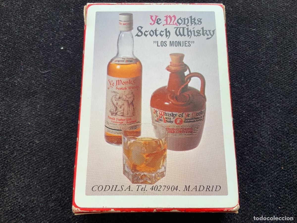 Barajas de cartas: Baraja de 54 cartas naipes de poker , publicidad whisky Ye Monks. Precintada. Los Monjes. Fournier.