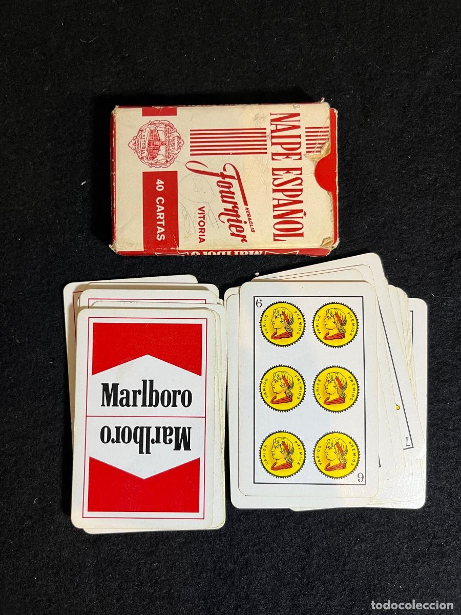 Playing Cards: Baraja Espa&ntilde;ola Marlboro Fournier Vintage Naipes Publicitarios Tabaco 40 Cartas