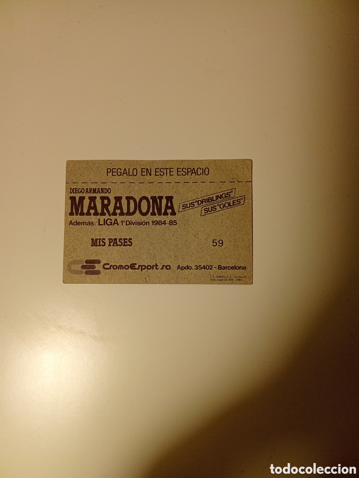 Barajas de cartas: Cromo maradona de los 80 - Foto 2