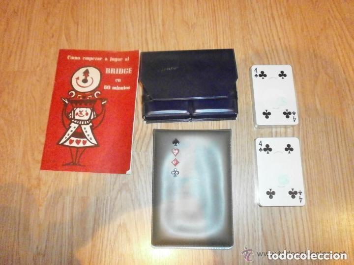 Baralhos de cartas: ESTUCHE CON DOS BARAJAS, MAS LIBRITO 1963 Y UNA FUNDA PARA LIBRETA.