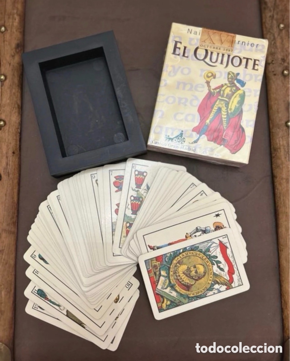 Barajas de cartas: Baraja espa&ntilde;ola El Quijote &ndash; Naipe Fournier vintage precintada / coleccionismo