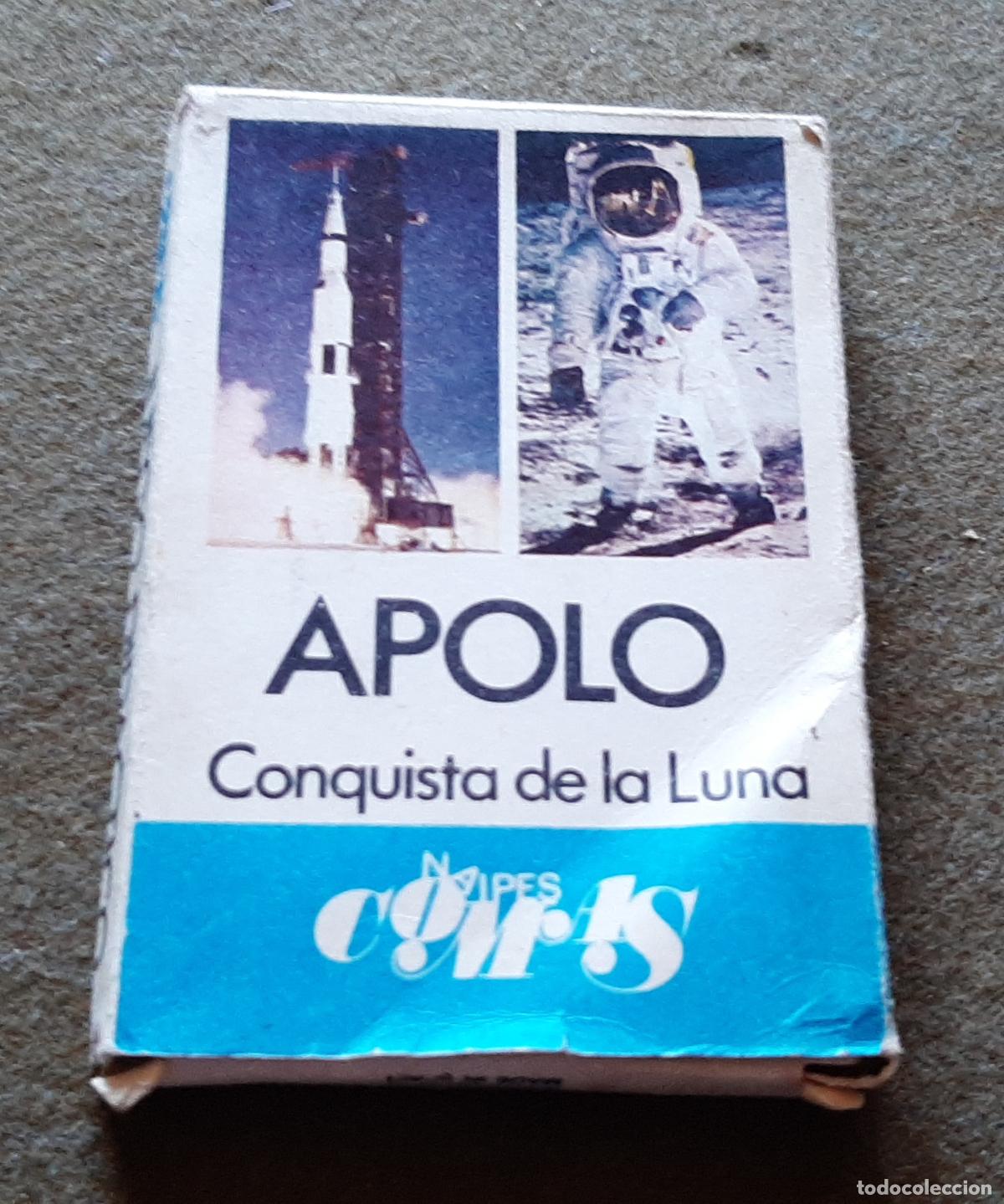 Barajas de cartas: BARAJA DE CARTAS APOLO - CONQUISTA DE LA LUNA - NAIPES COMAS - JUEGO DIDACTICO - 32 CARTAS+1 INSTR