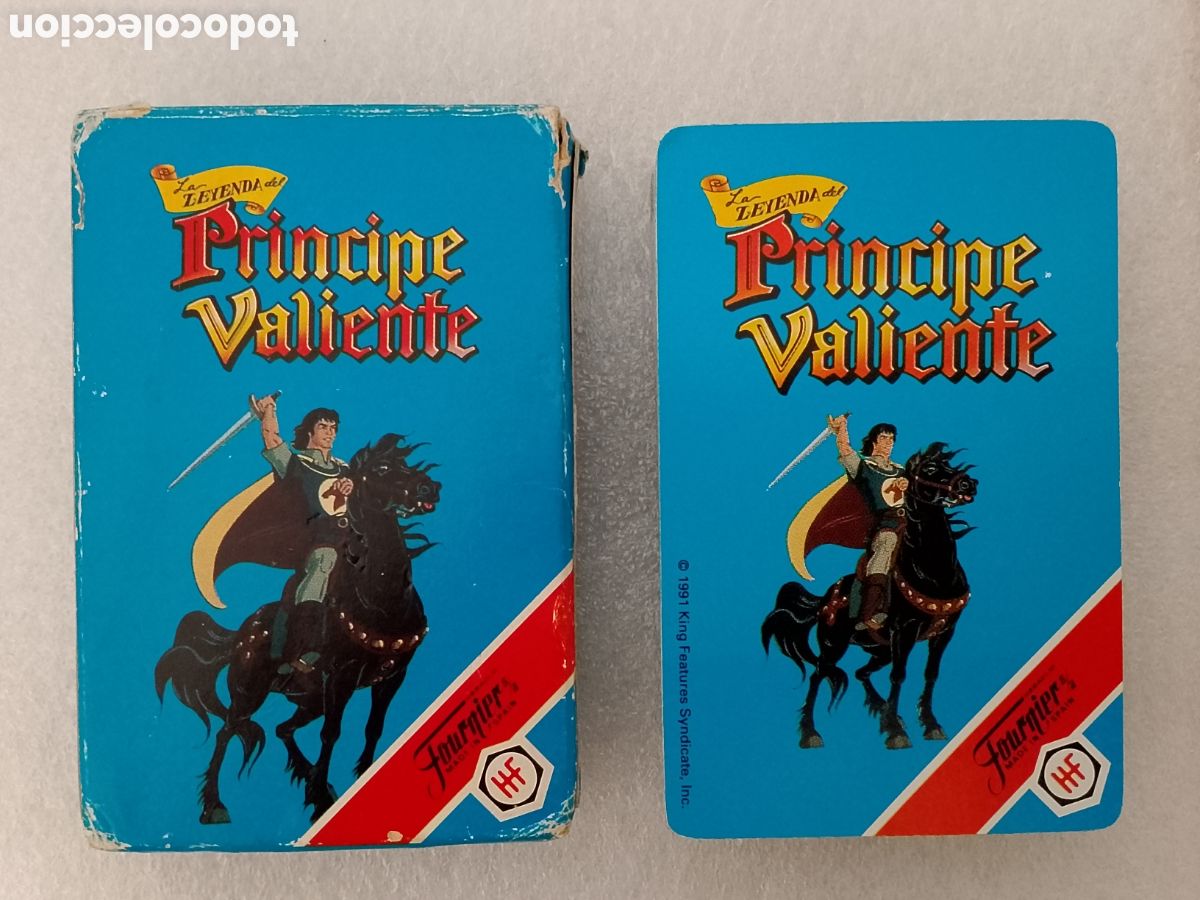 Barajas de cartas: BARAJA DE CARTAS FOURNIER PRINCIPE VALIENTE COMPLETA Y COMO NUEVA LAS CARTAS CAJA ALGO ROZDA VER