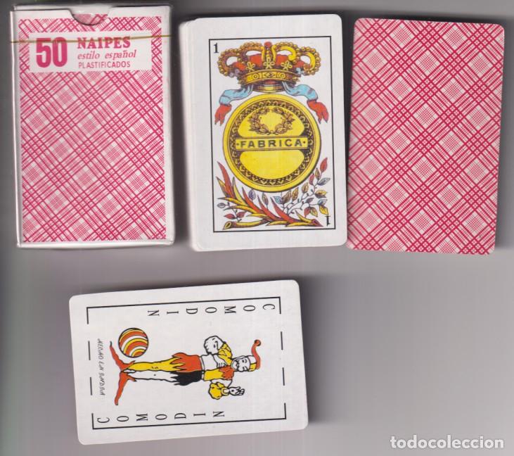 Barajas de cartas: Baraja. 50 naipes Estilo espa&ntilde;ol. Hecho en India. Sin usar. Abierto el estuche para catalogar