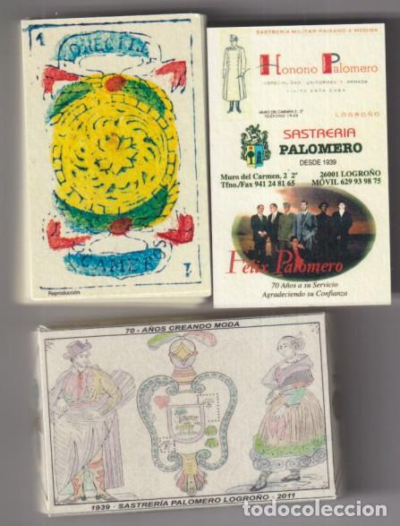 Barajas de cartas: Baraja a&ntilde;o 1859-Modelo Catal&aacute;n. 48 cartas Facs&iacute;mil. Obsequio de Sastrer&iacute;a Palomero. Logro&ntilde;o 2011