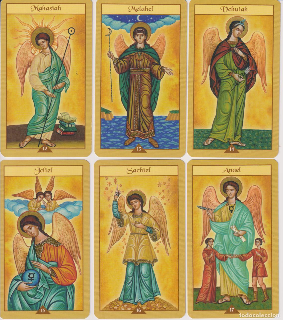 Barajas de cartas: 32 NAIPES &ndash; OR&Aacute;CULO DE LOS &Aacute;NGELES &ndash; EDICIONES ORBIS - 2002 - Foto 4