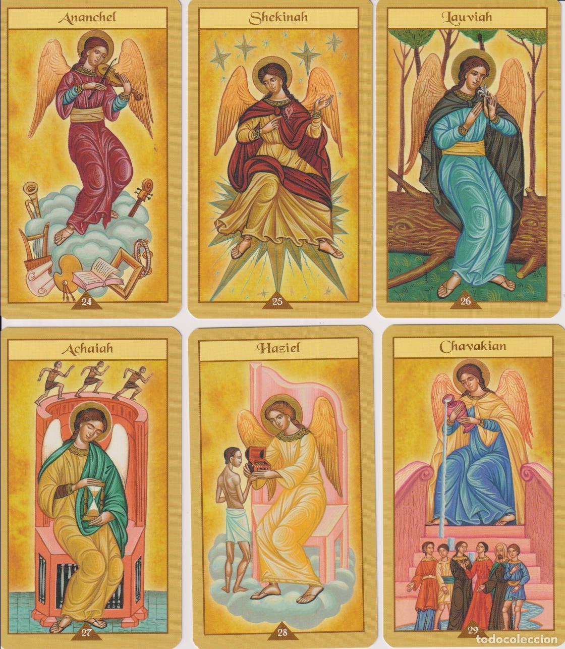 Barajas de cartas: 32 NAIPES &ndash; OR&Aacute;CULO DE LOS &Aacute;NGELES &ndash; EDICIONES ORBIS - 2002 - Foto 6