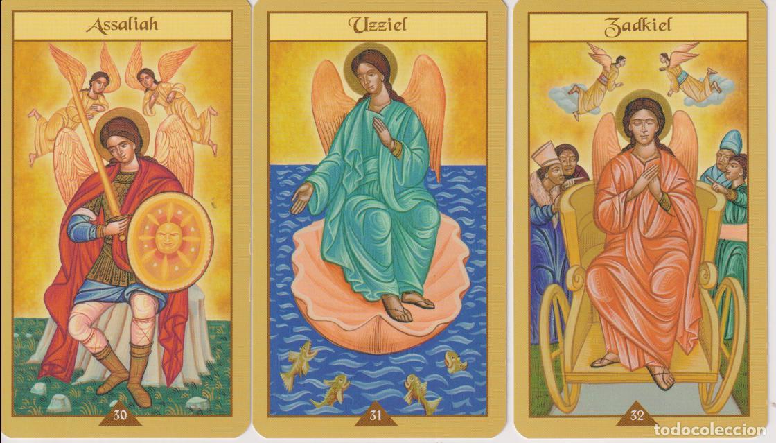 Barajas de cartas: 32 NAIPES &ndash; OR&Aacute;CULO DE LOS &Aacute;NGELES &ndash; EDICIONES ORBIS - 2002 - Foto 7