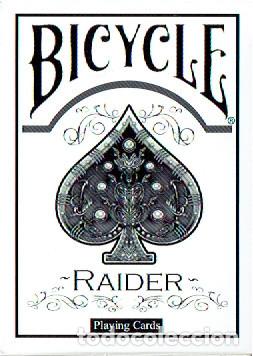 Barajas de cartas: Dos barajas de p&oacute;ker Bicycle Playing cards Raider (blanca y negra)