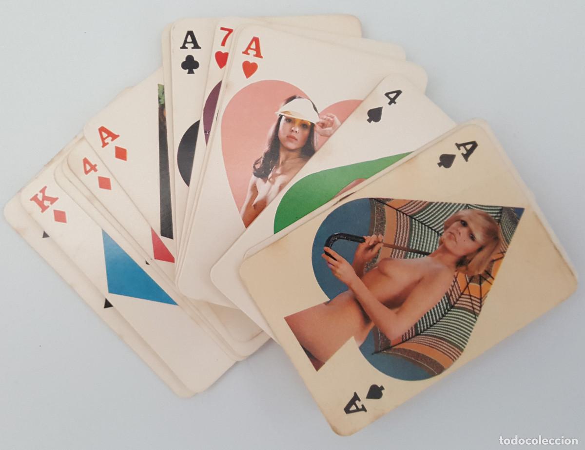 Barajas de cartas: BARAJA POKER SE&Ntilde;ORITAS CHICAS DESNUDAS, COMPLETA, GRAFICAS PORVENIR 1977 CARTAS NAIPES SEXO EROTISMO