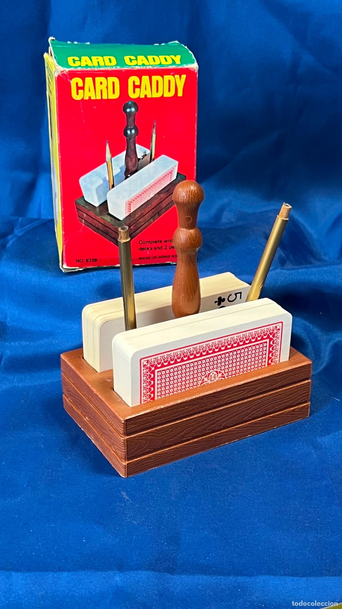 Barajas de cartas: SOPORTE PARA NAIPES VINTAGE &rdquo;CARD CADDY&rdquo; CON CAJA ORIGINAL