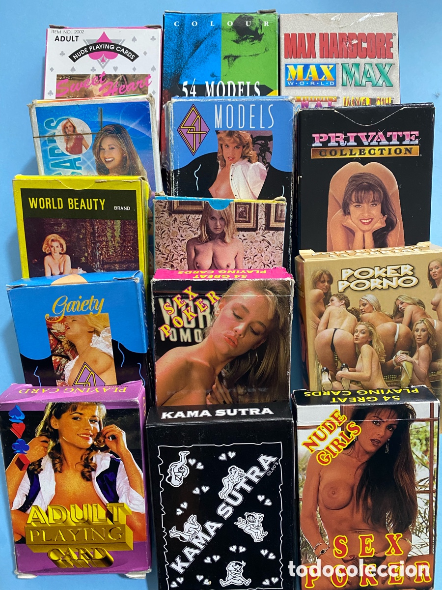 Barajas de cartas: Lote 14 Barajas er&oacute;ticas naipes desnudo