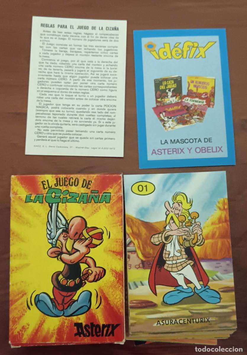 Barajas de cartas: BARAJA COMPLETA EL JUEGO DE LA CIZA&Ntilde;A ASTERIX EDICIONES RECREATIVAS A&Ntilde;O 1975 CON REGLAMENTO